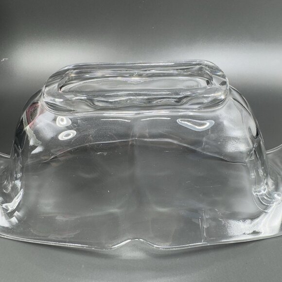 Heisey Glass Scroll Droop End Wing Oval Centerpiece Bowl Manganese 365nm UV Glow - Picture 13 of 16